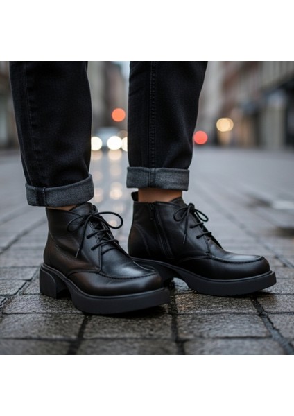 Arya - 812 | Ortopedik Hakiki Deri Bot - Siyah - 37 fiyatları