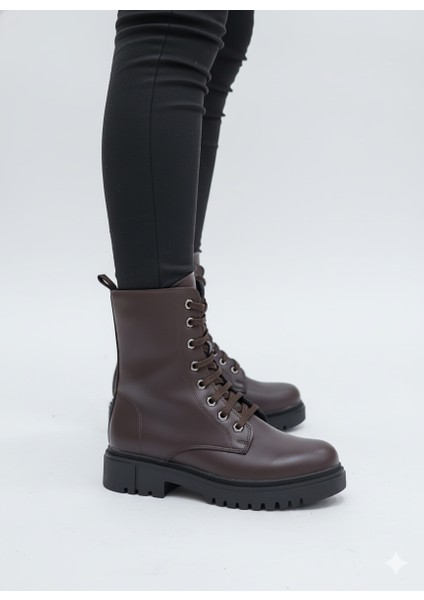 Kadın Bağcıklı Fermuarlı Düz Desen Kaymaz Taban Postal fiyatları