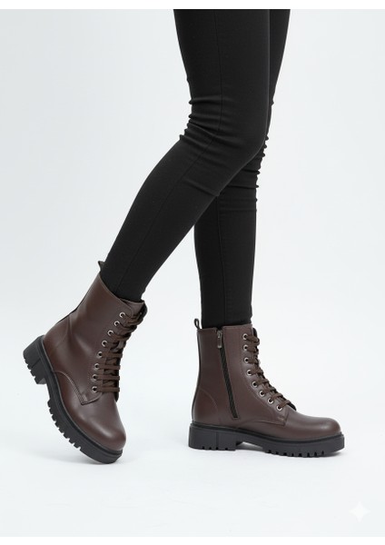 Kadın Bağcıklı Fermuarlı Düz Desen Kaymaz Taban Postal modelleri