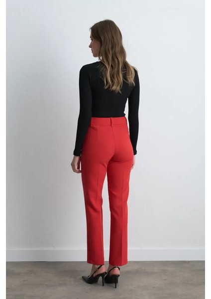 Boru Paça Pantolon - Kırmızı fırsatları