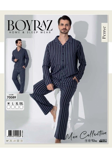Boyraz 70089 Erkek Uzun Kol Penye Pijama Takımı