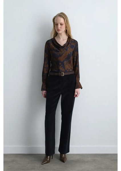 Anka Koleksiyonu Fitilli Kadife Boru Paça Pantolon - Lacivert fiyatları