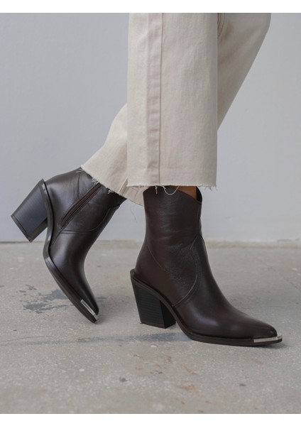 April Kahve Hakiki Deri Kadın Bot fırsatları