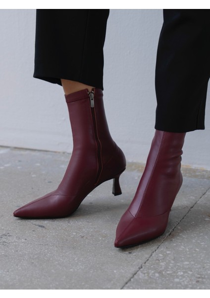 Bobby Streç Bordo Deri Bot fırsatları