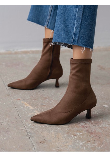 Bobby Streç Kahve Süet Bot fiyatları