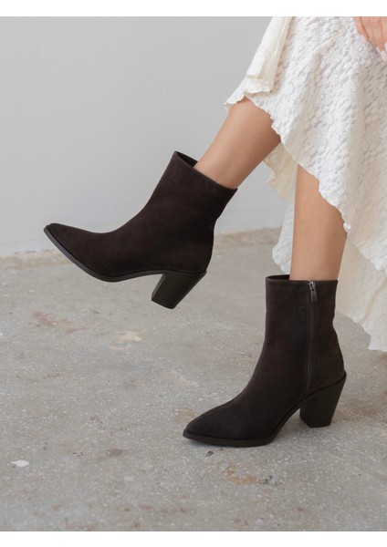 Lerona Kahve Süet Hakiki Deri Kadın Bot fiyatları