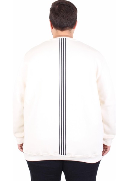 Mocgrande Büyük Beden Bisiklet Yaka 3ip Sweat Possible 25719 Bej fiyatları