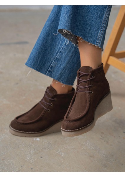 Durel Kahve Süet Hakiki Deri Kadın Bot fiyatları
