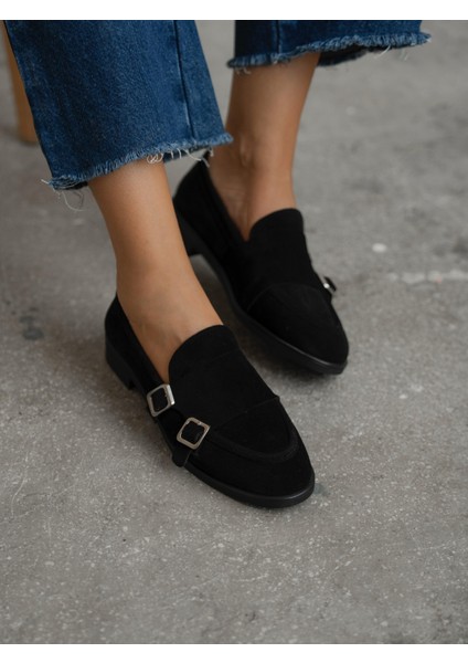 Vely Siyah Süet Hakiki Deri Kadın Makosen fiyatları