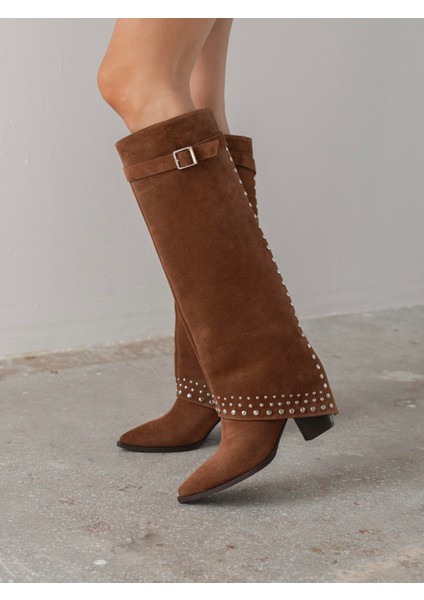 Codin Taba Süet Troklu Hakiki Deri Kadın Çizme modelleri