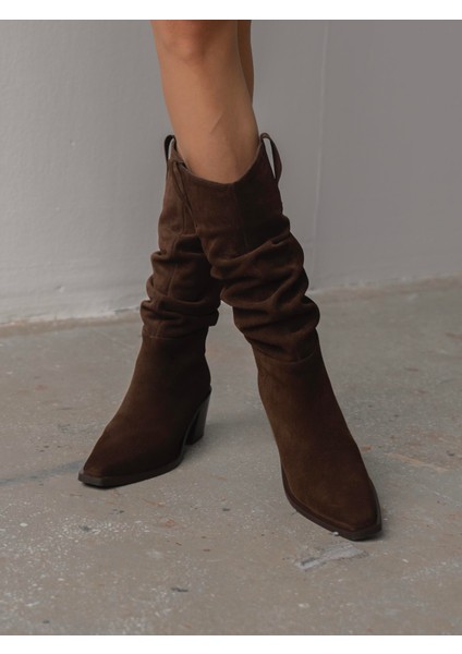 Dune Kahve Süet Hakiki Deri Kadın Çizme fiyatları