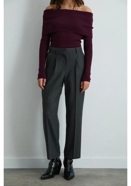 Havuç Kesim Kaşe Pantolon - Gri fiyatları