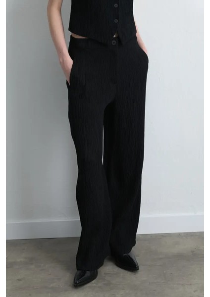 Anka Koleksiyonu Krinkıl Pantolon - Siyah fiyatları