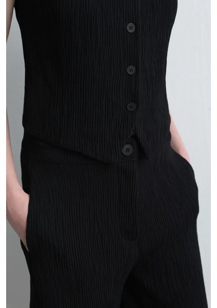 Anka Koleksiyonu Krinkıl Pantolon - Siyah modelleri