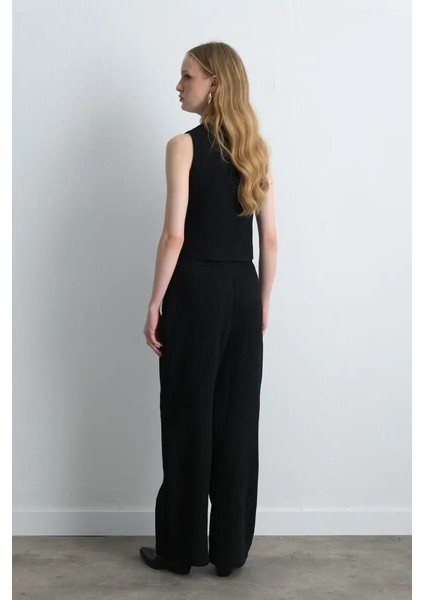 Anka Koleksiyonu Krinkıl Pantolon - Siyah fırsatları