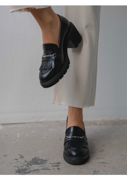 Epis Siyah Hakiki Deri Kadın Makosen