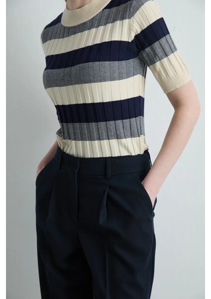 Havuç Kesim Kaşe Pantolon - Lacivert modelleri