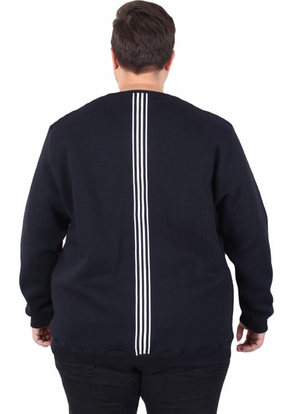 Mocgrande Büyük Beden Bisiklet Yaka 3ip Sweat Possible 25719 Lacıvert fiyatları