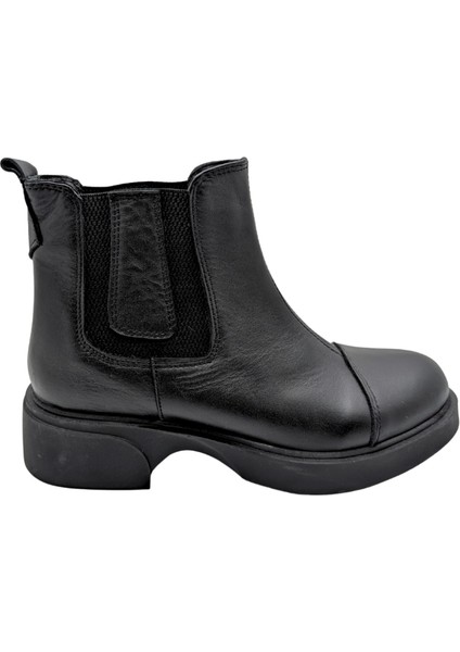 Arya - 813 | Ortopedik Hakiki Deri Chelsea Bot - Siyah - 38 modelleri