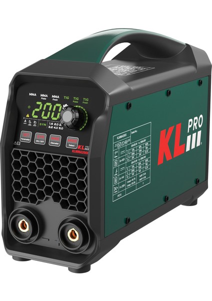Klpro KLMMA200X 200 Amper Mma/elektrod Inverter Kaynak Makinesi