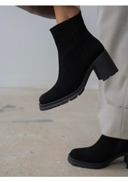 Etno Siyah Süet Hakiki Deri Kadın Bot fiyatları