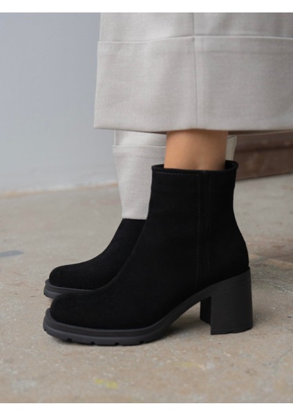 Etno Siyah Süet Hakiki Deri Kadın Bot modelleri