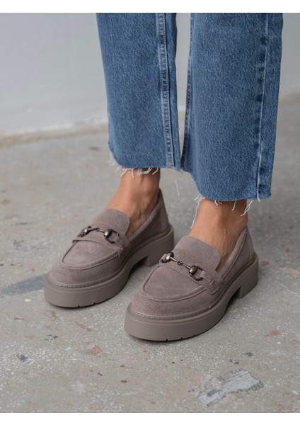 Ruel Vizon Süet Hakiki Deri Kadın Makosen fırsatları