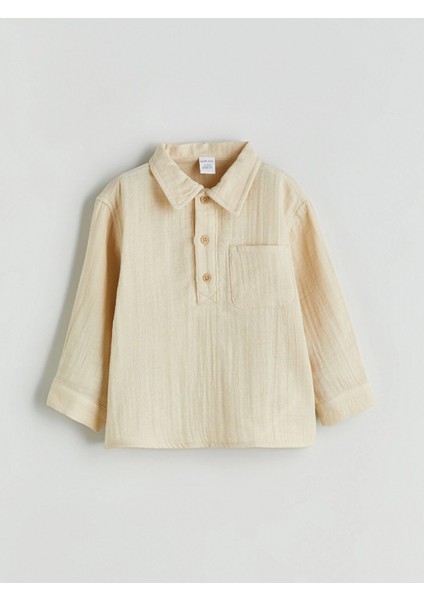 Lcw Baby Bej Erkek Bebek Gömlek ve Pantolon 2'li Takım indirimleri