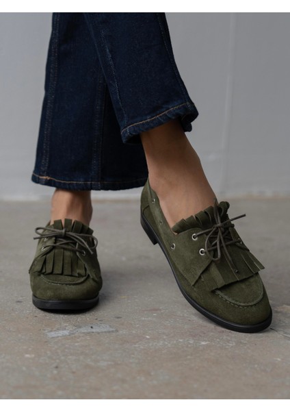 Soren Haki Süet Hakiki Deri Kadın Makosen