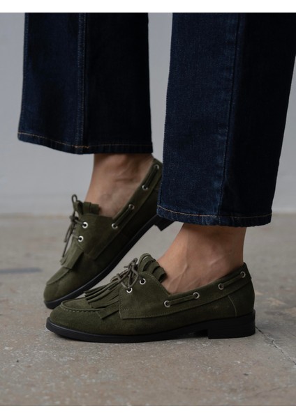 Soren Haki Süet Hakiki Deri Kadın Makosen modelleri