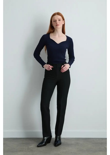 Boru Paça Pantolon - Siyah fırsatları