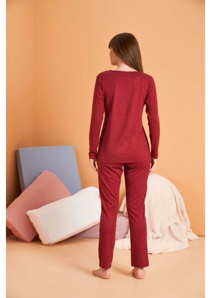 Pjs 28091 Kadın V Yaka Uzun Kol Pijama Takımı fiyatları