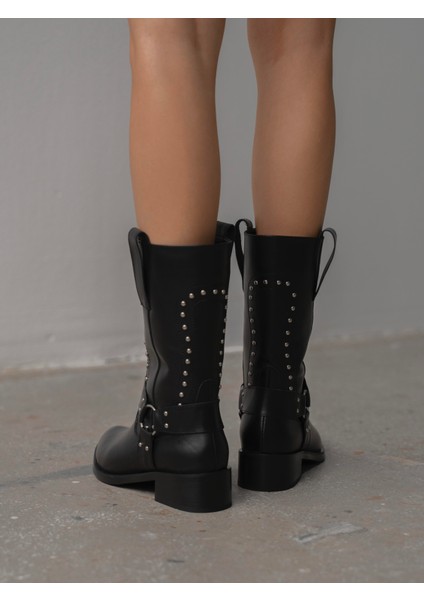 Vocal Siyah Troklu Hakiki Deri Kadın Bot modelleri