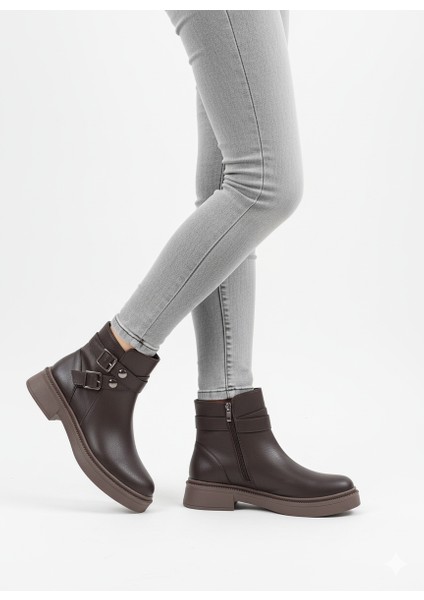 Kadın Tokalı Fermuarlı Kaymaz Taban Bilek Boy Bot modelleri