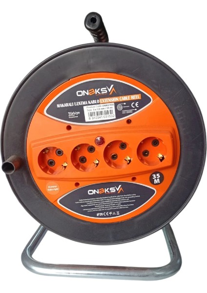 Makaralı Uzatma Kablosu 35 M 3x1,5 Mm²
