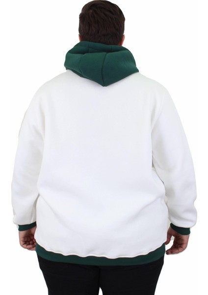 Mocgrande Büyük Beden Kapüşonlu 3ip Sweat Beauty 25714 Ekru fiyatları