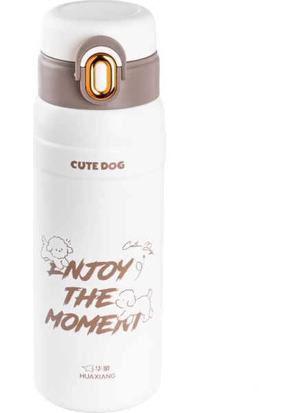 Okadı Beyaz Kahve Paslanmaz Çelik Termos 620ML