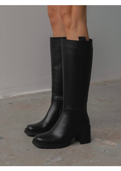 Livia Siyah Hakiki Deri Kadın Çizme fiyatları