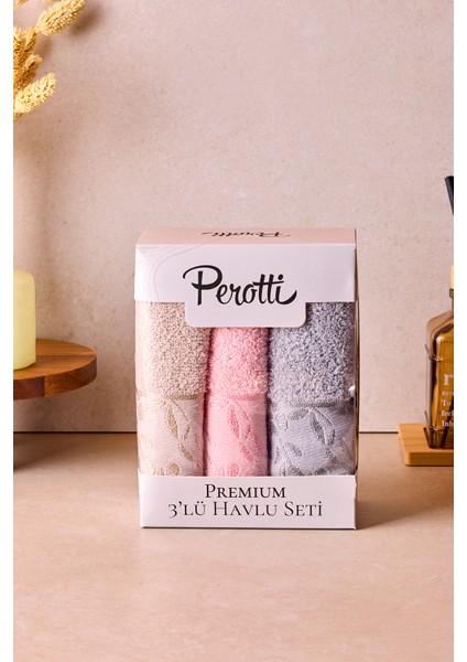 Premium 3'lü 30X50 cm El, Yüz ve Mutfak Havlu Seti indirimleri