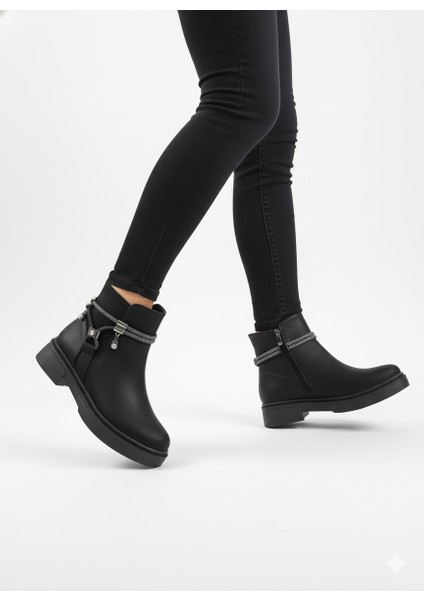 Kadın Taşlı Kaydırmaz Taban Düz Bilek Bot fiyatları