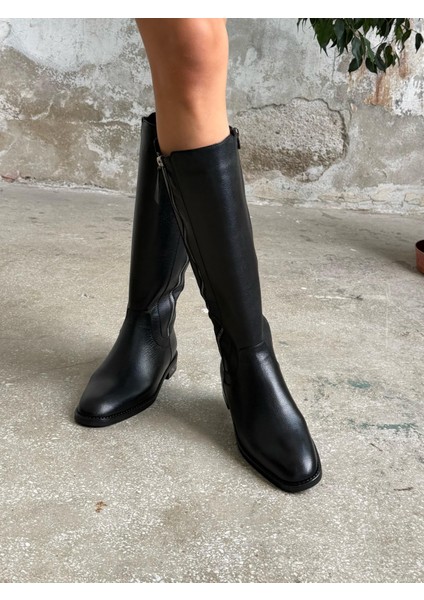 Celly Siyah Hakiki Deri Kadın Çizme fiyatları