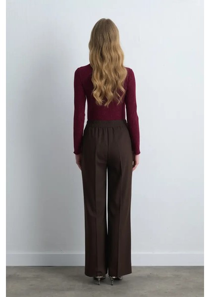 Palazzo Kumaş Pantolon - Kahverengi fırsatları