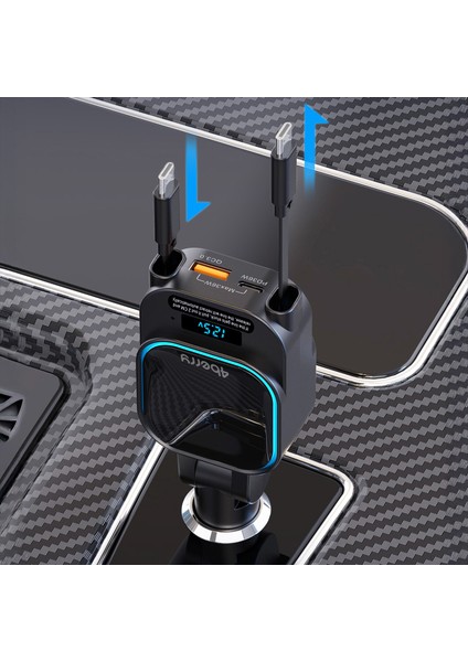 SC07 96W Araç Şarj Cihazı – PD3.0 & QC3.0 Hızlı Şarj, Çift Toplanabilir Kablo, LED Ekran fiyatları