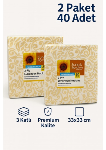 Suna K Signature Collection – Premium Desenli Peçete