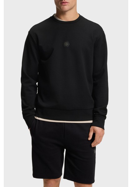 Pamuklu Relaxed Fit Bisiklet Yaka Logolu Sweat Erkek Sweat 50543859 001