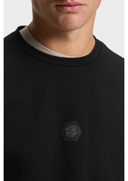 Pamuklu Relaxed Fit Bisiklet Yaka Logolu Sweat Erkek Sweat 50543859 001 fırsatları