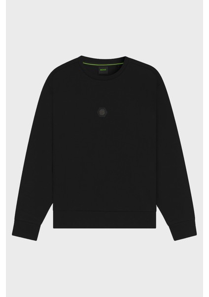 Pamuklu Relaxed Fit Bisiklet Yaka Logolu Sweat Erkek Sweat 50543859 001 indirimleri