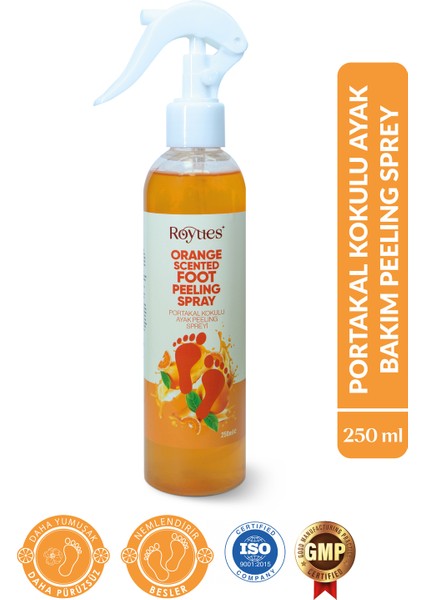 Topuk Çatlak ve Ayak Bakım Peeling Spreyi - Koku Giderici ve Nemlendirici Foot Care Spray 250ML