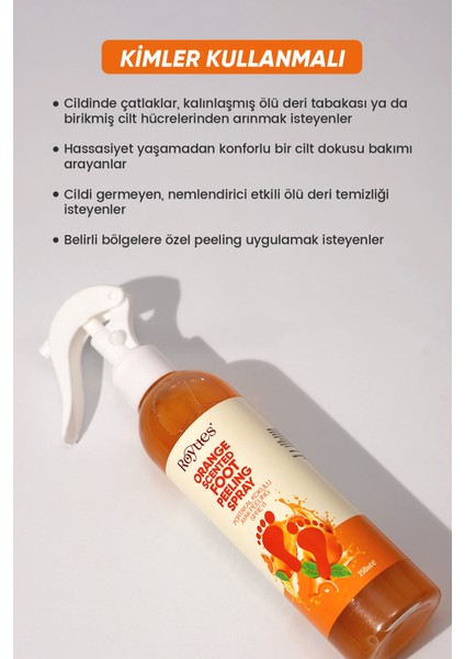 Topuk Çatlak ve Ayak Bakım Peeling Spreyi - Koku Giderici ve Nemlendirici Foot Care Spray 250ML modelleri