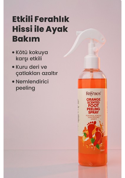 Topuk Çatlak ve Ayak Bakım Peeling Spreyi - Koku Giderici ve Nemlendirici Foot Care Spray 250ML fırsatları
